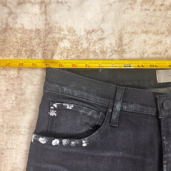 NWT Hudson Jeans Distressed Black Zack Skinny Stretch Denim Jeans, 36 - Picture 6 of 7